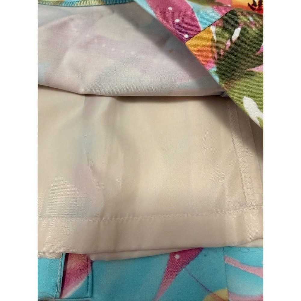 Harve Benard Tropical Floral Sheath Dress Cotton Sleeveless Lined Size 4 Resort - Picture 6 of 7